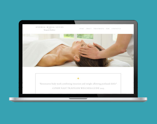 Andrea-Lucas-dkblue Andrea Lucas website by Kite Web Design